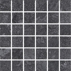 Pastorelli - 2"x2" Recode BLACK Porcelain Mosaic Tile (Matte Finish - 12"x12" Sheet)