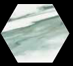 Gazzini - 6"x6.5" CALACATTA EMERALD Polished Porcelain Hexagon Tile (Rectified Edges)