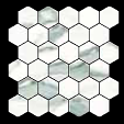 Gazzini - 2" CALACATTA EMERALD Polished Porcelain Hexagon Mosaic Tile (10.5"x11" Sheet)