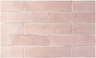 Equipe - 2-1/2"x10" Tribeca TEA ROSE Porcelain Wall Tile (Glossy Finish)