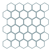 Mariner - 2" Petrified Wood WHITE Polished Porcelain Hexagon Mosaic Tile (12"x12" Sheet)