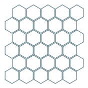 Mariner - 2" Petrified Wood BLUE Polished Porcelain Hexagon Mosaic Tile (12"x12" Sheet)