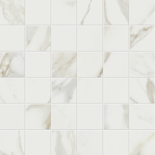 Unicom Starker - 2"x2" Muse CALACATTA GOLD Polished Porcelain Mosaic Tile (12"x12" Sheet)