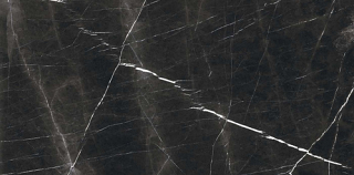 Milestone - 24"x48" Luxury NERO MARQUINA Polished Porcelain Tile (Rectified Edges)