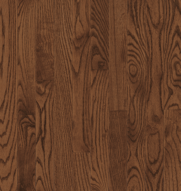 Hartco - Yorkshire 3/4" thick x 2-1/4" wide UMBER Solid Oak Hardwood Flooring (Medium Gloss)