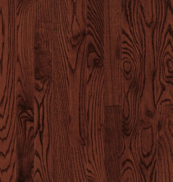 Hartco - Yorkshire 3/4" thick x 3-1/4" wide CHERRY SPICE Solid Oak Hardwood Flooring (Medium Gloss)