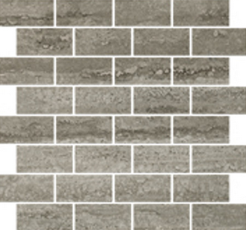 MileStone - 1-1/2"x3" Heritage SILVER Porcelain Brick Mosaic Tile (Matte Finish - 10 Sheets)