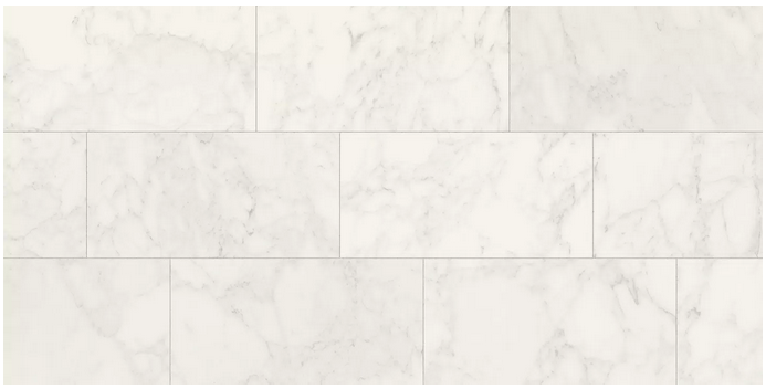 MileStone - 12"x24" Jem ADAGIO WHITE Porcelain Tile (Matte Finish - Rectified Edges)