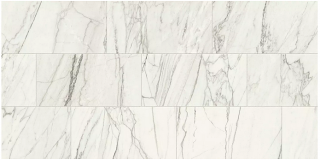 MileStone - 12"x24" Jem FORTE WHITE Polished Porcelain Tile (Rectified Edges)