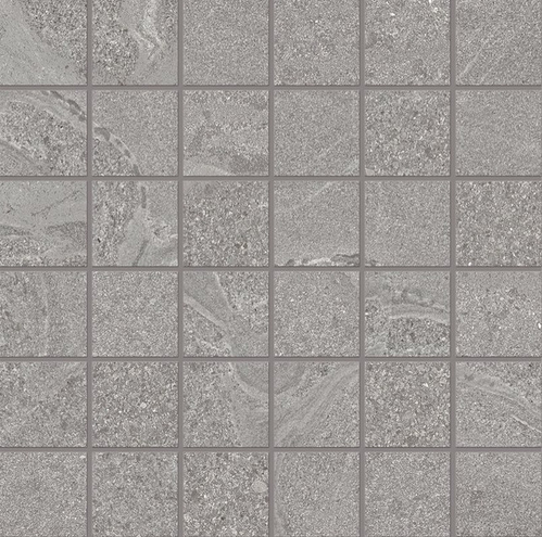 Ergon - 2"x2" Stonehenge GREY Porcelain Mosaic Tile (Matte Finish - 12"x12" Sheet)