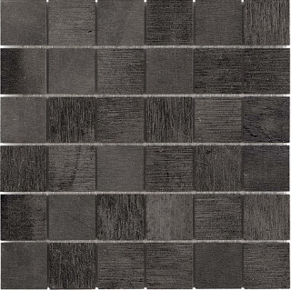 Iris - 2"x2" Reside BLACK Porcelain Mosaic Tile (Honed Finish - 12"x12" Sheet)