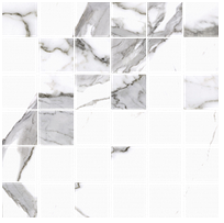 Cerrad - 2"x2" CALACATTA WHITE Porcelain Mosaic Tile (Matte Finish)