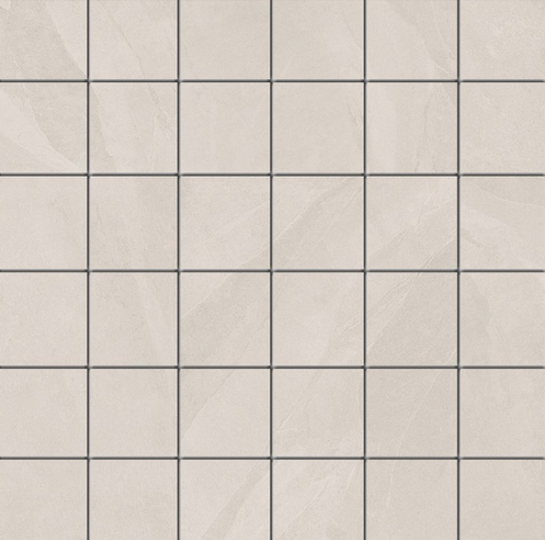 Unicom Starker - 2"x2" Brazilian Slate Oxford White Porcelain Mosaic Tile (Matte Finish - 11-3/4"x11-3/4" Sheet)