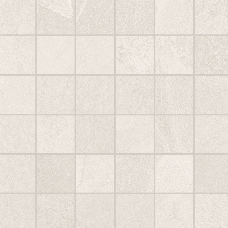 Unicom Starker - 2"x2" Brazilian Slate Oxford White Porcelain Mosaic Tile (Matte Finish - 11-3/4"x11-3/4" Sheet)