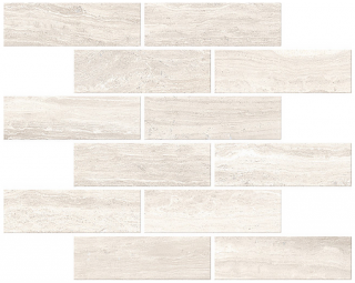 Iris - 2"x6" Zenit BEIGE Porcelain Mosaic Tile (Matte Finish - 11.8"x11.8" Sheet)