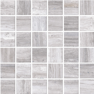 Iris - 2"x2" Zenit GREY Porcelain Mosaic Tile (Matte Finish - 11.8"x11.8" Sheet)