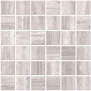 Iris - 2"x2" Zenit LIGHT TAUPE Porcelain Mosaic Tile (Matte Finish - 11.8"x11.8" Sheet)