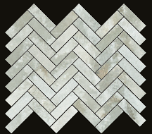 Gazzini - 3D Marbles ANTIQUE PORTOFINO Porcelain Herringbone Mosaic Tile (Honed Finish - 11"x13" Sheet)