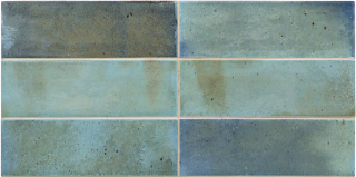 Equipe - 2-1/2"x8" Hanoi SKY BLUE Ceramic Wall Tile (Glossy Finish)