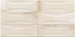 Equipe - 2-1/2"x8" Hanoi WHITE ARCO Ceramic Wall Tile (Glossy Finish)