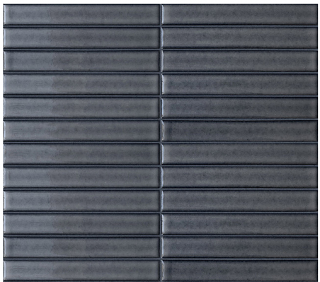 Terratinta - 1"x6"  Stick Porcelain DARK DENIM Mosaic Tile (Glossy Finish - 11.4"x12" Sheet)