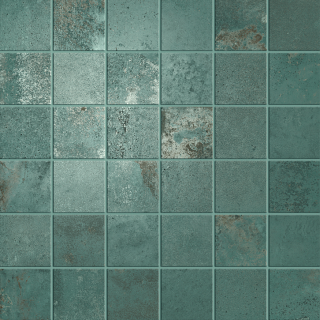 Unicom Starker - 2"x2" Oxid EMERALD Porcelain Mosaic Tile (Matte Finish - 12"x12" Sheet)