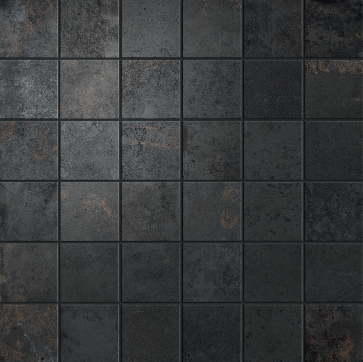 Unicom Starker - 2"x2" Oxid IRON Porcelain Mosaic Tile (Matte Finish - 12"x12" Sheet)