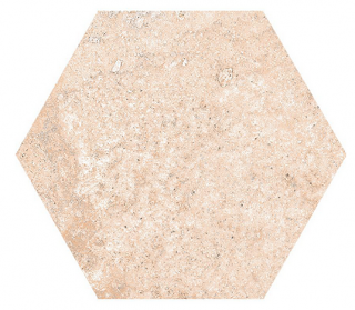 Edimax - 7"x6" Home AMBERPEACH Porcelain Hexagon Tile (Matte Finish)