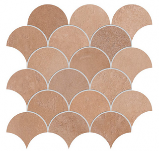 Edimax - Home AMBERPEACH Porcelain FAN Mosaic Tile (12"x12" Sheet)