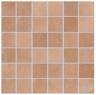 Edimax - 2"x2" Home AMBERPEACH Porcelain Mosaic Tile (Matte Finish - 12"x12" Sheet)