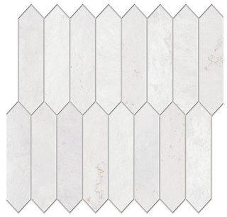 Edimax - Home WHITEPASTEL Porcelain PICKET Mosaic Tile (12"x10" Sheet)