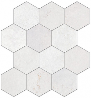 Edimax - Home WHITEPASTEL Porcelain HEXAGON Mosaic Tile (Matte Finish - 12"x13" Sheet)