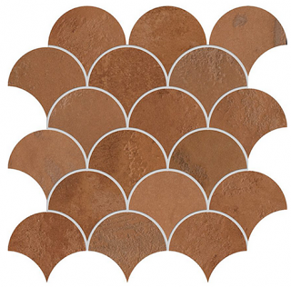 Edimax - Home REDFLAME Porcelain FAN Mosaic Tile (12"x12" Sheet)