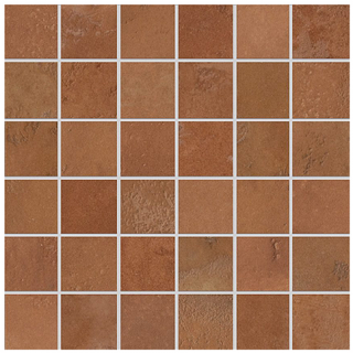 Edimax - 2"x2" Home REDFLAME Porcelain Mosaic Tile (Matte Finish - 12"x12" Sheet)