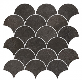 Edimax - Home DARKPEAT Porcelain FAN Mosaic Tile (12"x12" Sheet)