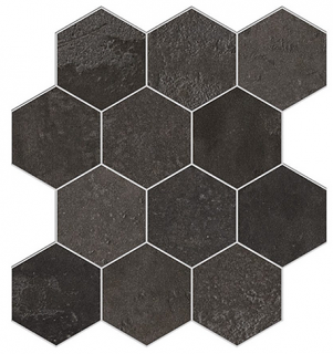 Edimax - Home DARKPEAT Porcelain HEXAGON Mosaic Tile (Matte Finish - 12"x13" Sheet)