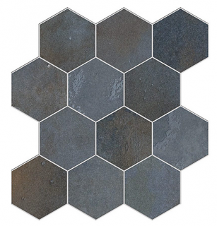 Edimax - Home BLUELAGOON Porcelain HEXAGON Mosaic Tile (Matte Finish - 12"x13" Sheet)