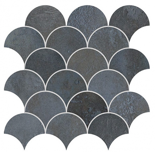 Edimax - Home BLUELAGOON Porcelain FAN Mosaic Tile (12"x12" Sheet)