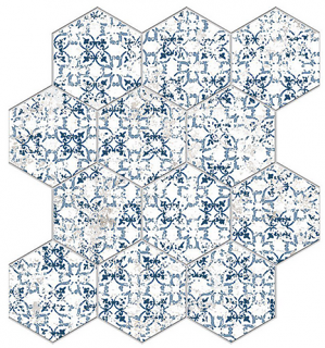 Edimax - Home MAJOLICA Porcelain HEXAGON Mosaic Tile (Matte Finish - 12"x13" Sheet)
