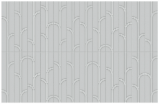 Anatolia - 3"x12" Geometra SILVER IVY Glossy Ceramic Wall Tile