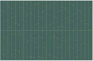 Anatolia - 3"x12" Geometra EMERALD IVY Glossy Ceramic Wall Tile