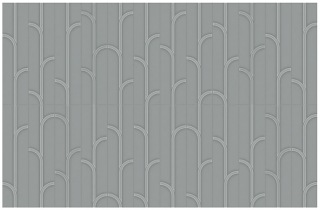 Anatolia - 3"x12" Geometra CHARCOAL IVY Glossy Ceramic Wall Tile