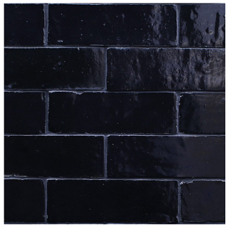 Zin 2"x6" NOIR Bejmat Zellige Glossy Wall Tile