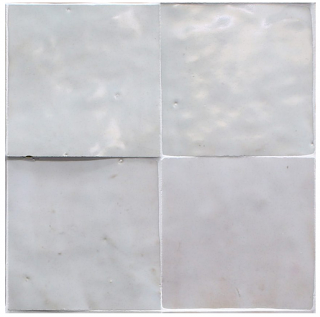 Zin 4"x4" FEZ WHITE Classic Zellige Glossy Wall Tile