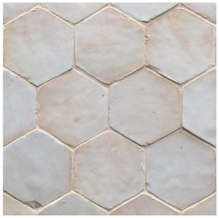 Zin 4" FOG Nouveau Zellige Glossy Hexagon Tile