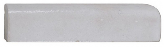 Zin 1"x4" ATLAS SNOW Petite Zellige Glossy Bullnose Tile