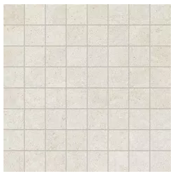 Milestone - 2"x2" Atelier WHITE SAND Porcelain Mosaic Tile (10 Pc. Pack - Matte Finish - 11.65"x11.65" Sheet)