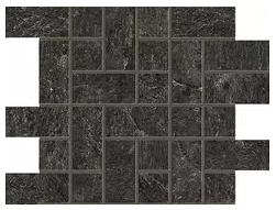 MILEstone - Farmhouse Living SLATE Porcelain TETRIS Mosaic Tile (10 Pc. Pack - 8.7"x12" Sheet - Matte Finish)