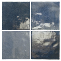 Equipe - 5-1/4"x5-1/4" Artisan COLONIAL BLUE Ceramic Wall Tile (Glossy Finish)