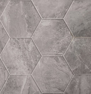 Portobello - 8" STORM GRAY Porcelain Hexagon Tile (Matte Finish)